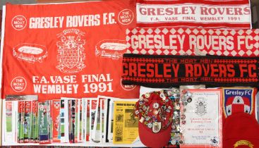 Gresley Rovers: A collection of assorted Gresley Rovers memorabilia to include: 1991 FA Vase Final