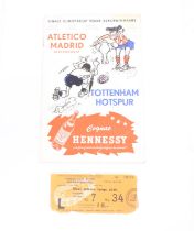 European Cup: A European Cup Winner's Cup Final match programme and ticket, Atletico Madrid v.
