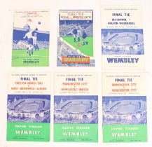 F.A. Cup: A collection of six F.A. Cup Final football programmes to comprise: 1950, 1952, 1953,