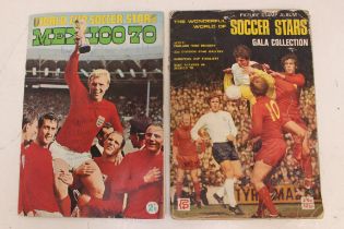 Football: A pair of complete 1970 sticker albums, comprising: World Cup Soccer Stars Mexico 70;