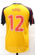 Arsenal: An Arsenal away football shirt, match issued, 2008-09, short-sleeved, Vela 12, Size L,