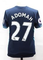 Middlesbrough: A Middlesbrough away football shirt, match issued, 2016-17, short-sleeved with