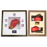 Boxing: A framed and glazed signed boxing glove, originally signed by Muhammad Ali, Ken Norton,