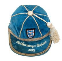 England: An England International Cap, awarded for the game between East Germany and England, June