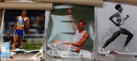 Olympics: A collection of eight signed photographs of various Team GB olympians, to comprise: Seb