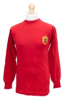 Spain: A Spain, match worn shirt, Alfredo di Stefano, Number 9. Worn in the Spain versus Wales,