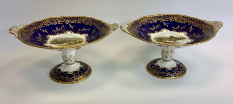 Coalport tazzas/compotes dessert centre pieces/serving fruit bowls