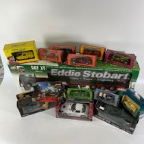 A large collection of diecast vehicles including Corgi and others, boxed and loose and an Impact