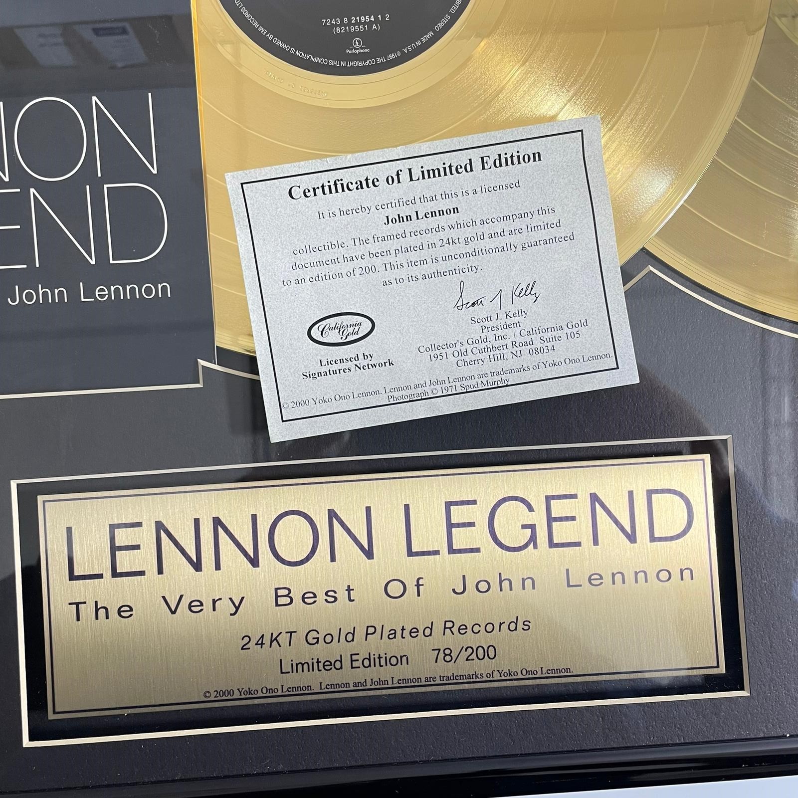 Certificate of limited edition - 24kt gold - limited edition of best of John Lennon - Bild 3 aus 7