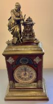 Mahogany and brass mantle clock - Shakespeare interest