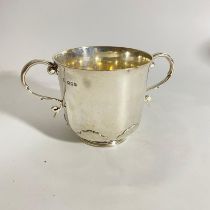 A silver twin handle cup London 1859/60 Daniel and John Wellby (makers of fine copies of early