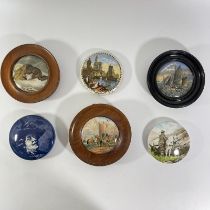 Six Pratt Ware style pot lids