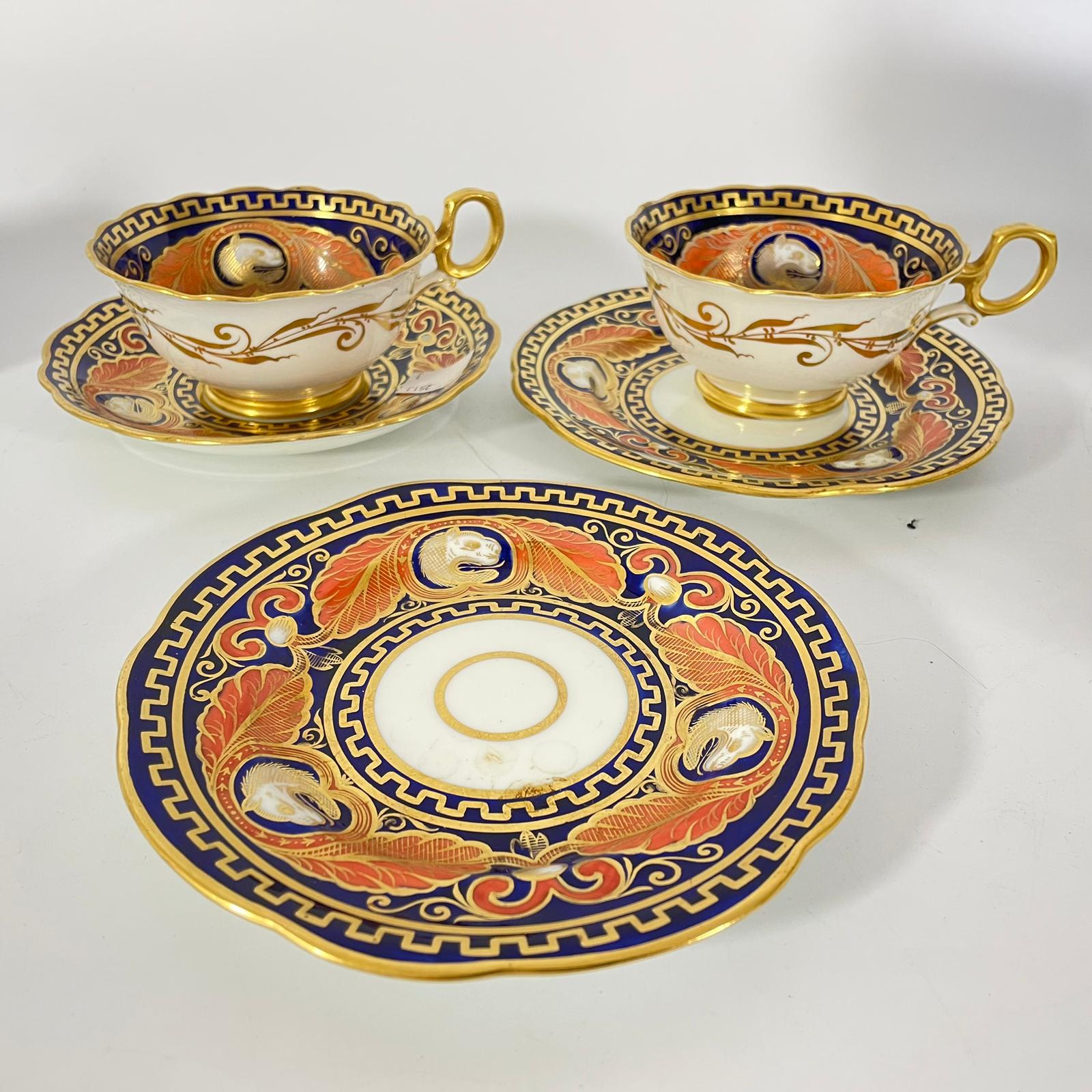 Part coalport cobalt blue batwing tea-set comprising of 11 cups, 12 saucers, 12 tea plates, milk - Image 11 of 16