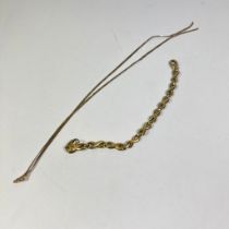 9ct Gold Bracelet broken & necklace