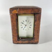 Striking Carriage Clock - Examinec, retailed by Lund and Blockley