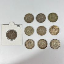 A selection of English Shillings in VF (Very Fine) condition