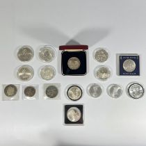 Collection of 15 Various Silver World Coins