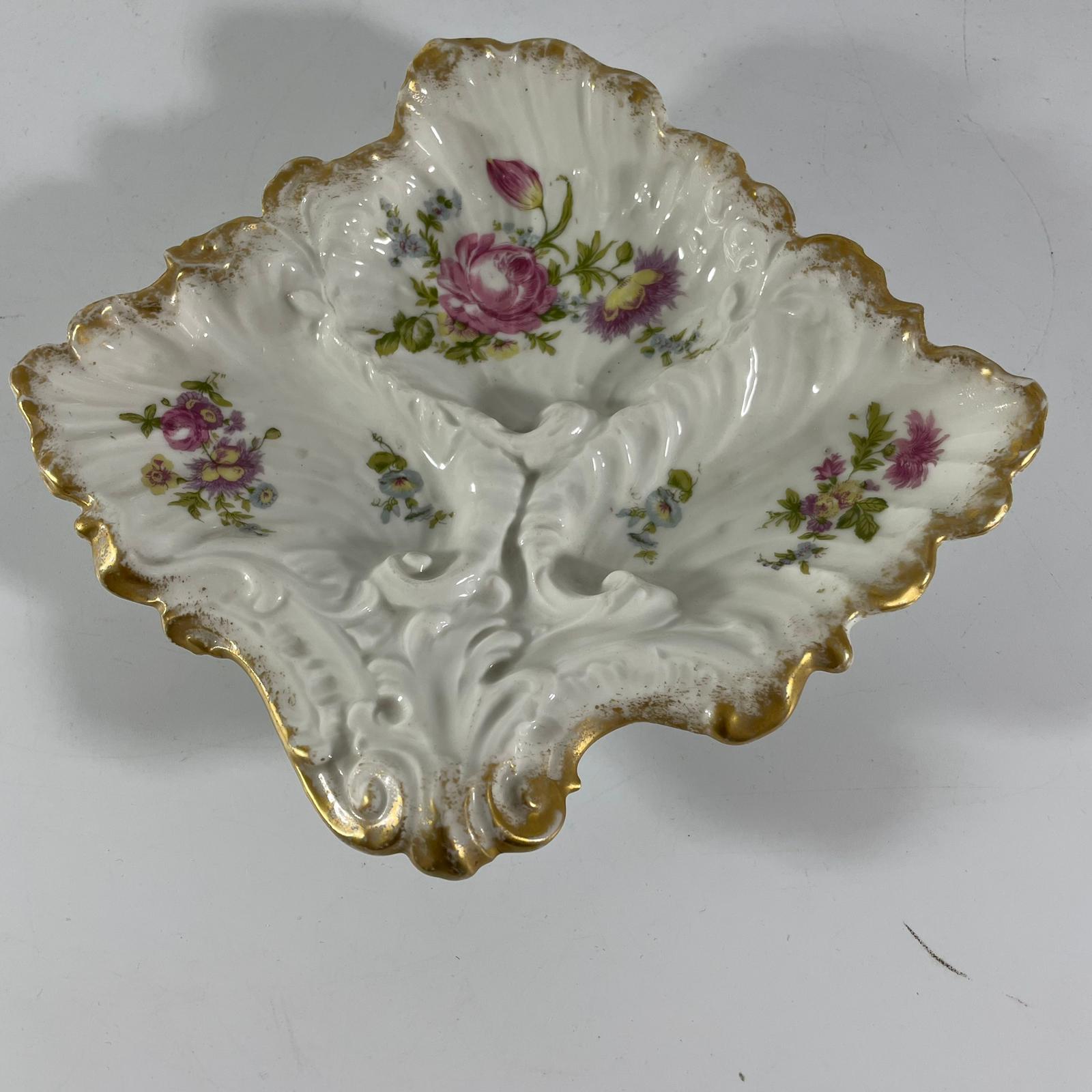 2 Limoge dishes (one chipped), 8 side dishes and a Dresden style pierced dish and 3 spode tea - Image 13 of 14