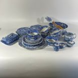 Approximately 40 pieces of Copland Spode Italian Blue and White dinner service and a Royal Doulton