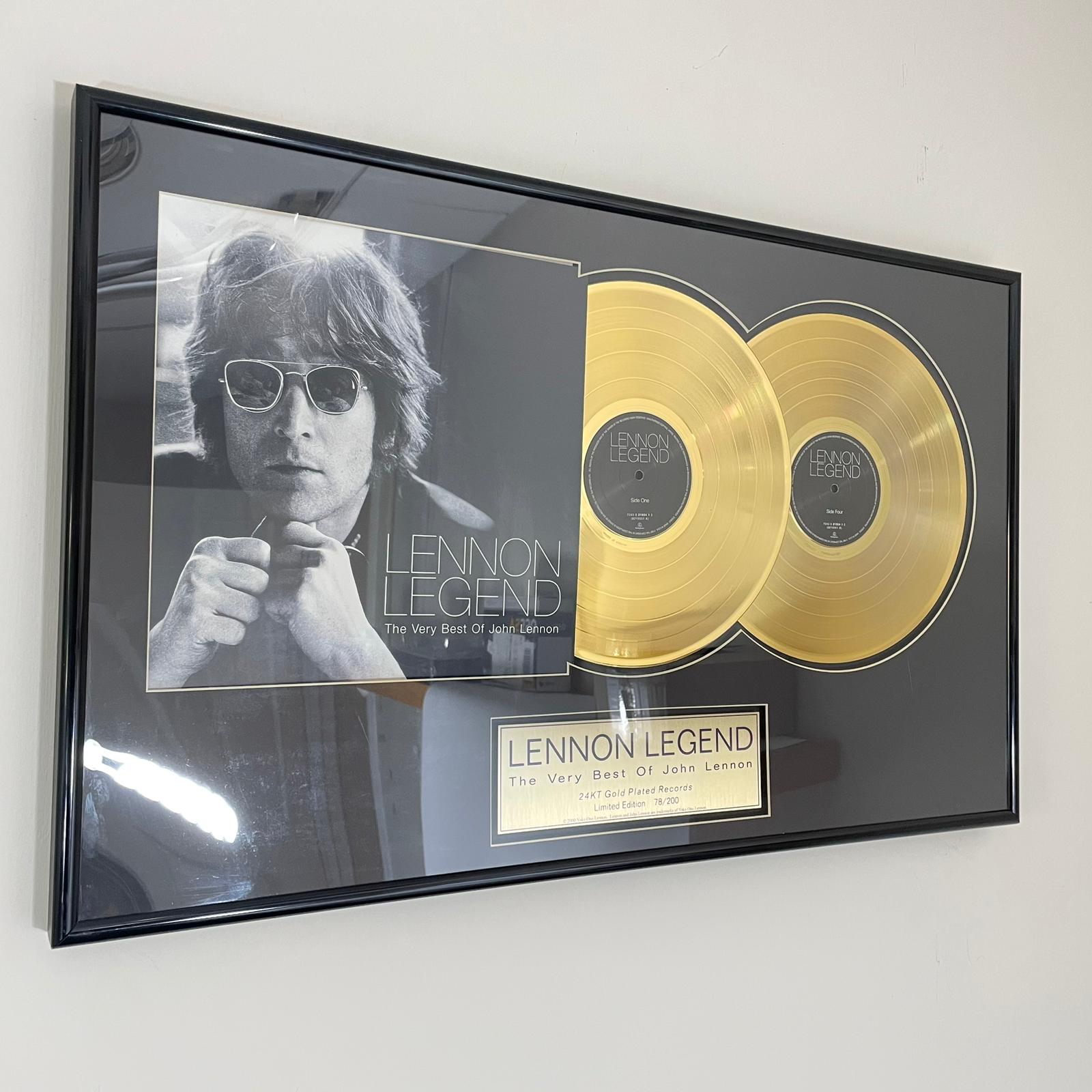 Certificate of limited edition - 24kt gold - limited edition of best of John Lennon