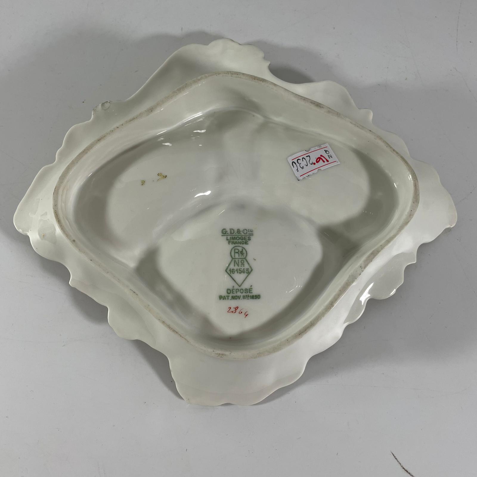 2 Limoge dishes (one chipped), 8 side dishes and a Dresden style pierced dish and 3 spode tea - Image 12 of 14