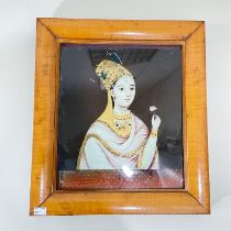 Indian painting on glass 1870 circa