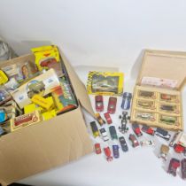 A collection of toy cars and cards