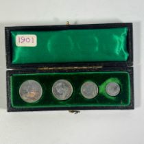 Cased Set of Maundy Money Coins 1901 Victoria