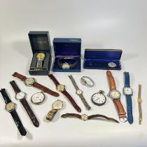 A collection of 16 assorted watches including Tissot.