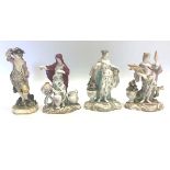 Selection of 4 continental porcelain figures
