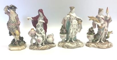 Selection of 4 continental porcelain figures