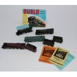 Four Hornby Dublo locomotives comprising City of London, The Barnstable, The Denbigh Castle and a