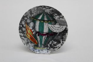 Piero Fornasetti ( Italian 1913-1988) A Mongolfiere hot air ballooning plate, polychrome