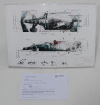 To be sold on behalf of Parkinsons UK Mercedes- AMG Petronas Motorsport, a 2020 print of the Formula