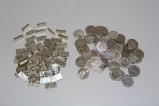 John Pinches, a set of fifty silver ingots, each commemorating a British Monarch, London, circa