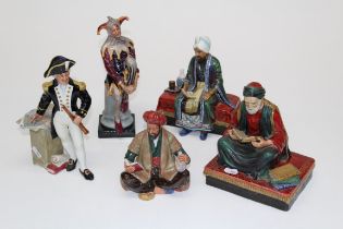 Reg Johnson, Studio Potter, a figure of Omar Khayyam, 21 cms, together with another, Tunisian