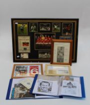 An extensive collection of several hundred football autographs. The collection comprises signed