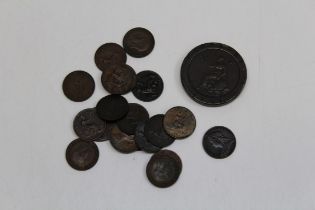 1797 George III Cartwheel Two pence plus one bag of farthings various dates