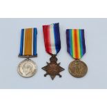 A 1914-1915 trio to 2nd LT. H Gash, West Yorkshire Regiment. Star 16.634 Pte, War and Victory 2nd