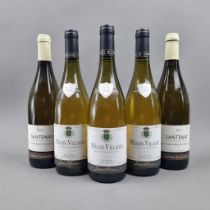 "5 Bottles Various White Wines to include: 3 Bottles Lamblin & Fils Mâcon-Villages 2014 & 2