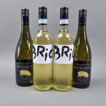 4 Bottles White Wine to include, 2 Bottles The Black Pig Chardonnay 2017 along with 2 Bottles Brio