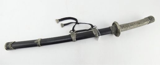 Contemporary decorative Japanese Samurai style sword and scabbard, 72cm long.