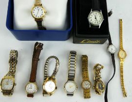 Ten mixed ladies wristwatches including a boxed Rotary and Limit, Josmar, Timex, Sekonda etc.