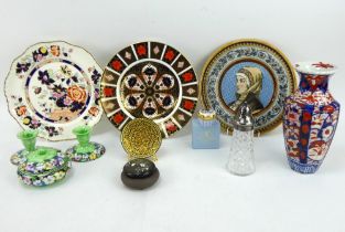 Mixed ceramics to include Royal Crown Derby Imari, Villery & Boch Mettlach, Maling, Masons etc.