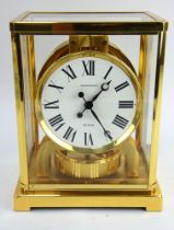 A Jaeger-LeCoultre ATMOS clock in gilt case, movement number 536679. Height 22.5cm,
