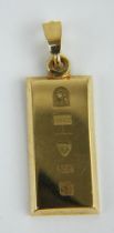 9ct gold quarter ounce Battle of Trafalgar limited edition ingot. Gross weight 8.2 grams.