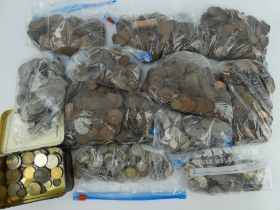 Approximately 20kg of mainly British pre decimal coinage of all denominations and some world coinage