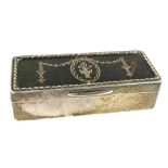 An Edwardian silver and tortoiseshell fitted ring box, hallmarked London 1908, William Comyns Ltd.