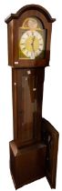 Late 20th century West German mahogany Tempus Fugit 8 day long case clock