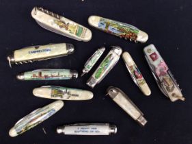 A collection of mid 20th century penknives and fruit knives.